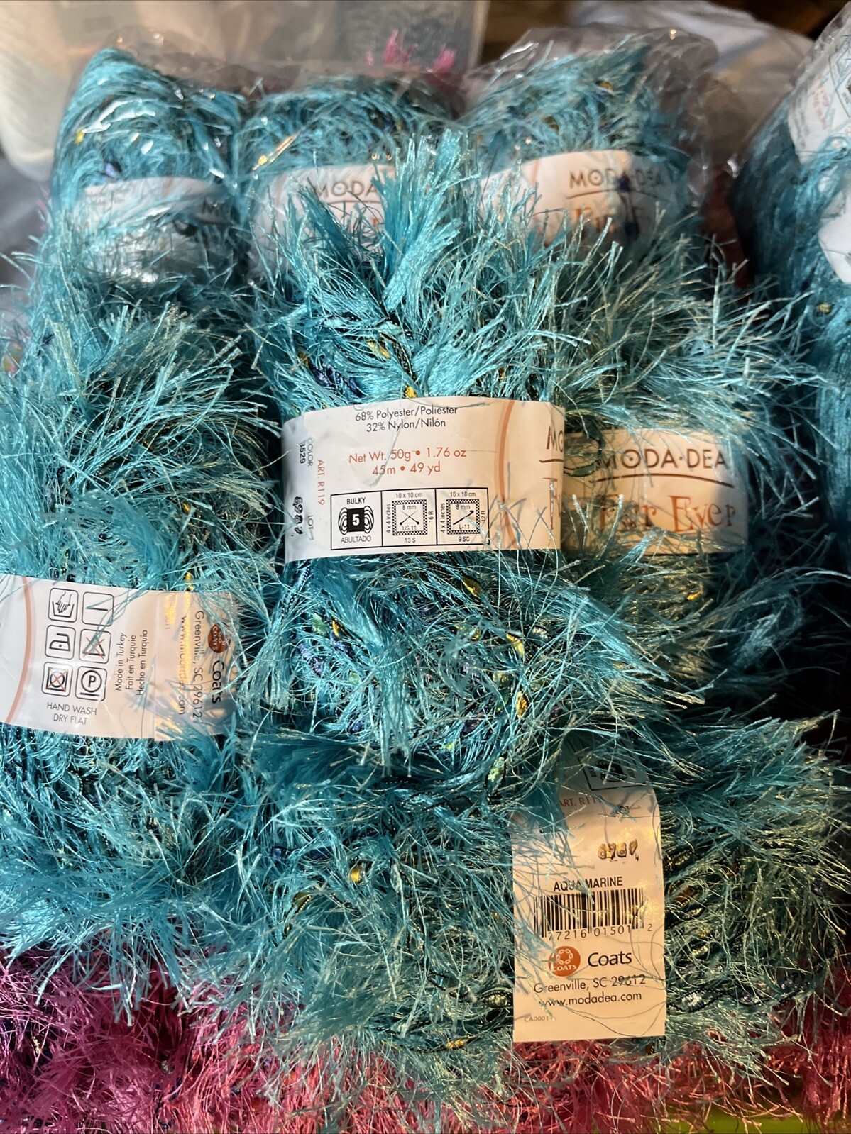 Moda-Dea Fur Ever-Aquamarine 1.76oz Skeins
