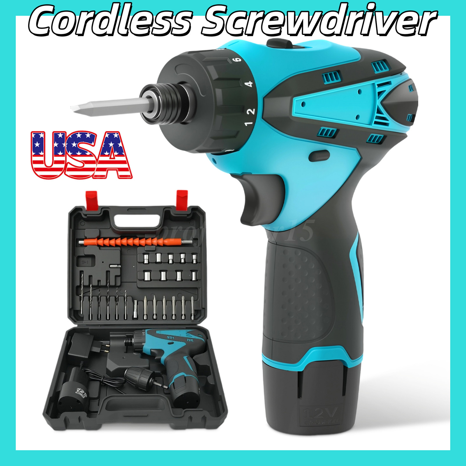 12V Multi - function Screwdriver,180N.m Brushless Cordless Electric Hammer Drill