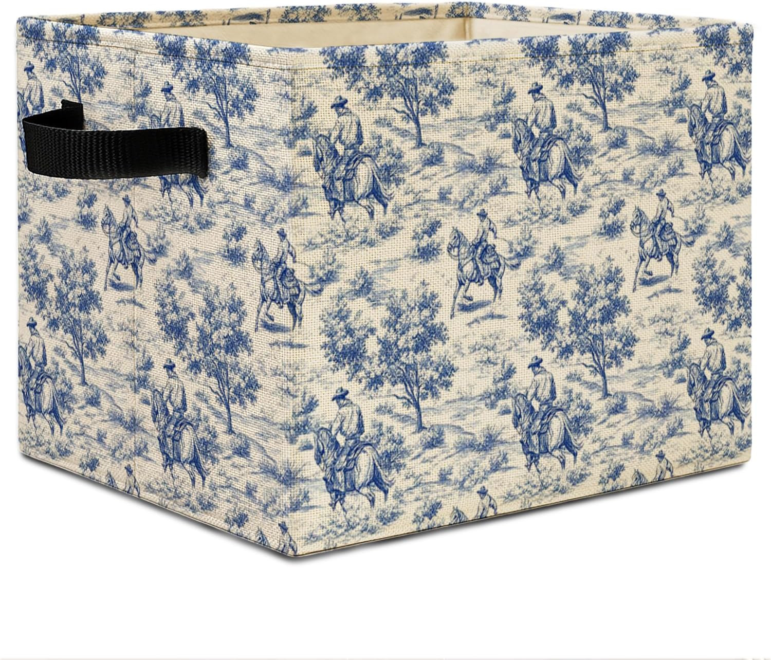 Chinoiserie Cowboy Storage Bins,Chinoiserie Western Beach Seashell Storage Baske