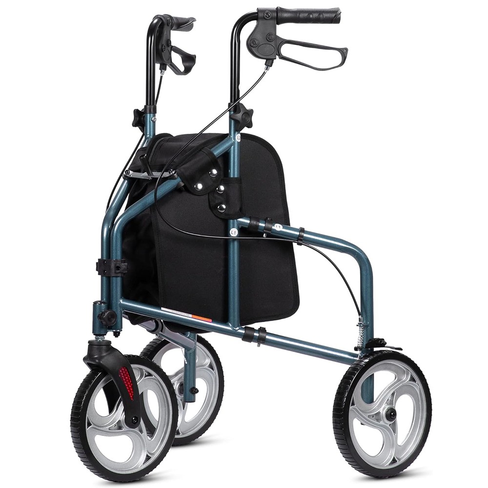 Deluxe ELENKER Wheelchair Rollator Walker Rollator Rolling Walking Medical Aid