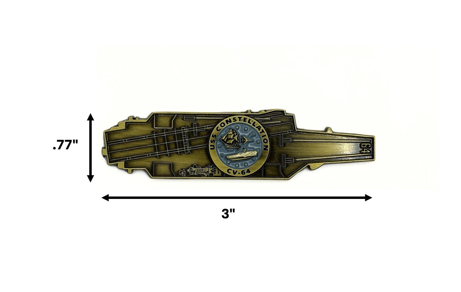 USS Constellation (CV-64) Challenge Coin - US Navy Carrier Shape