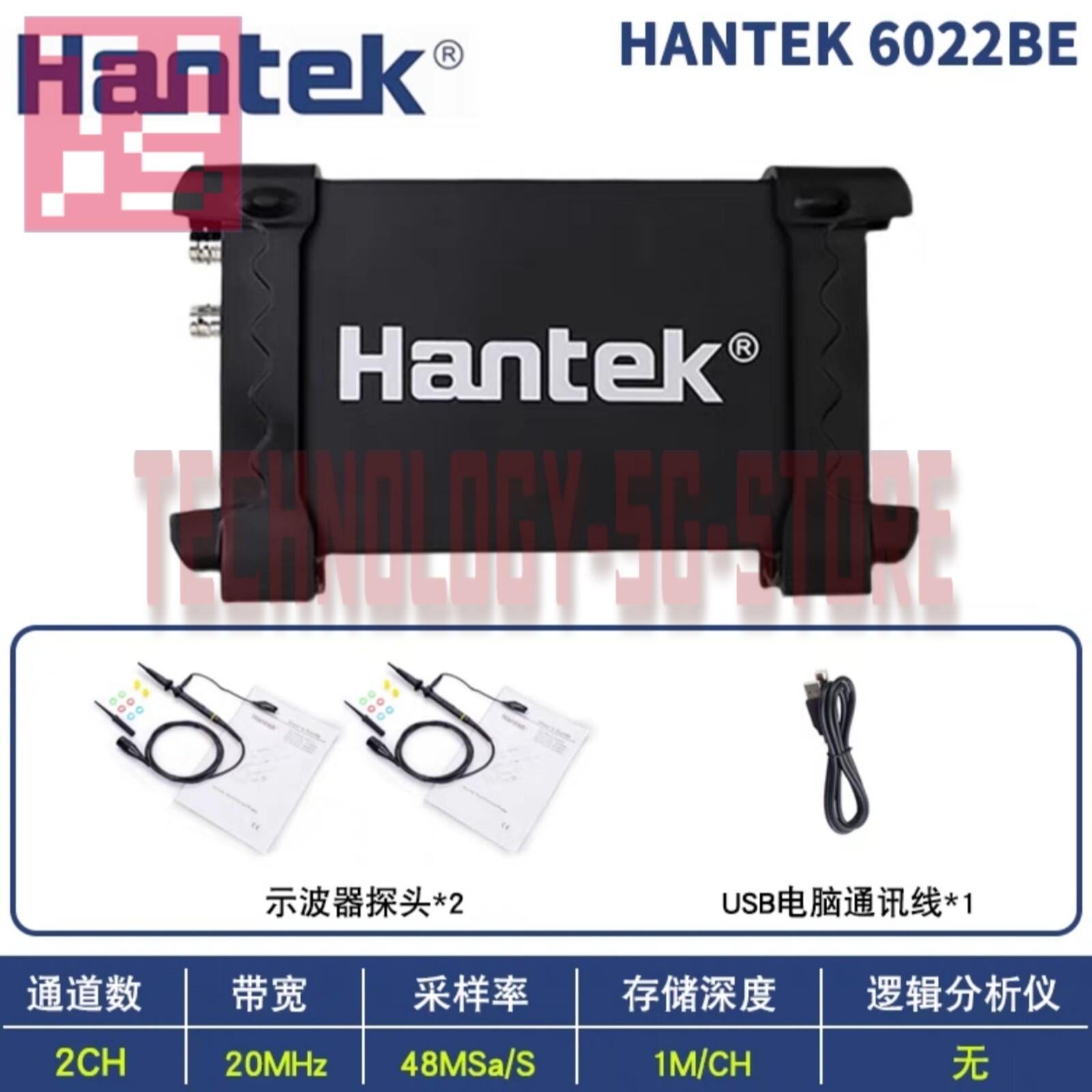 Hantek 6022BE Standard version Portable USB virtual oscilloscope#1pcs New In Box