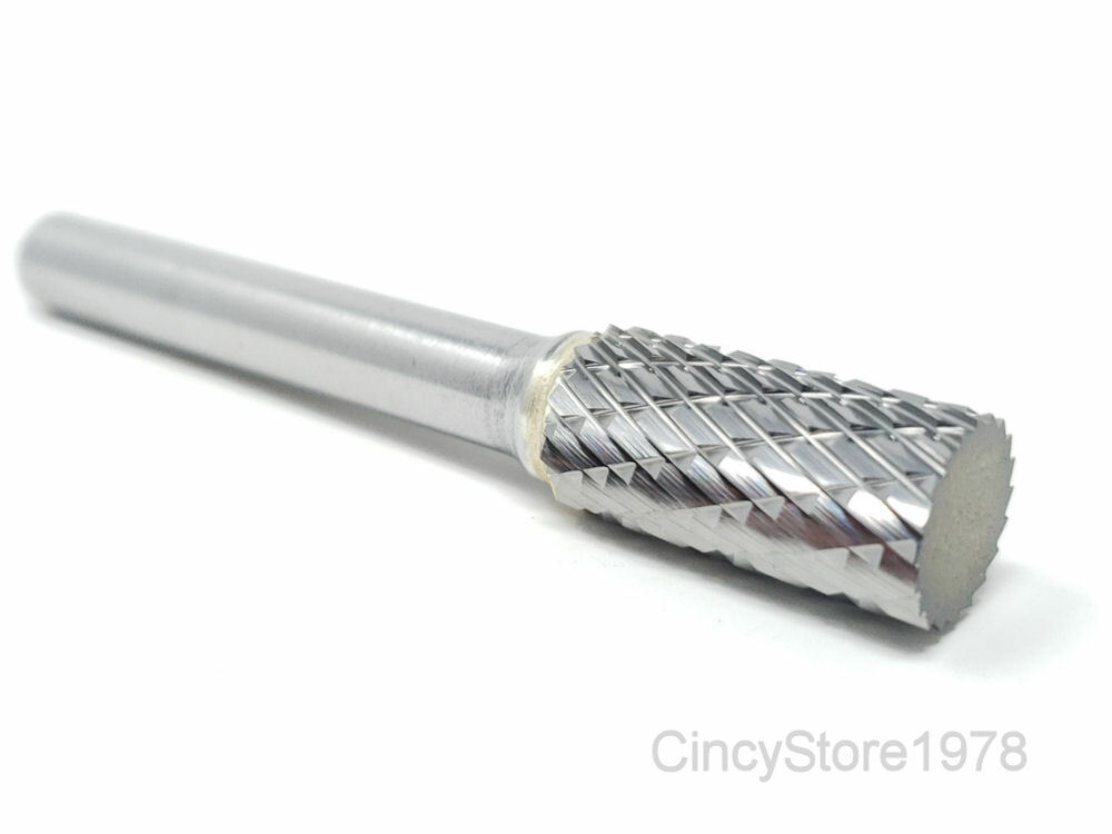 SA3D Cylindrical Tungsten Carbide Burr Bur Cutting Tool Die Grinder Bit 1/4" NEW