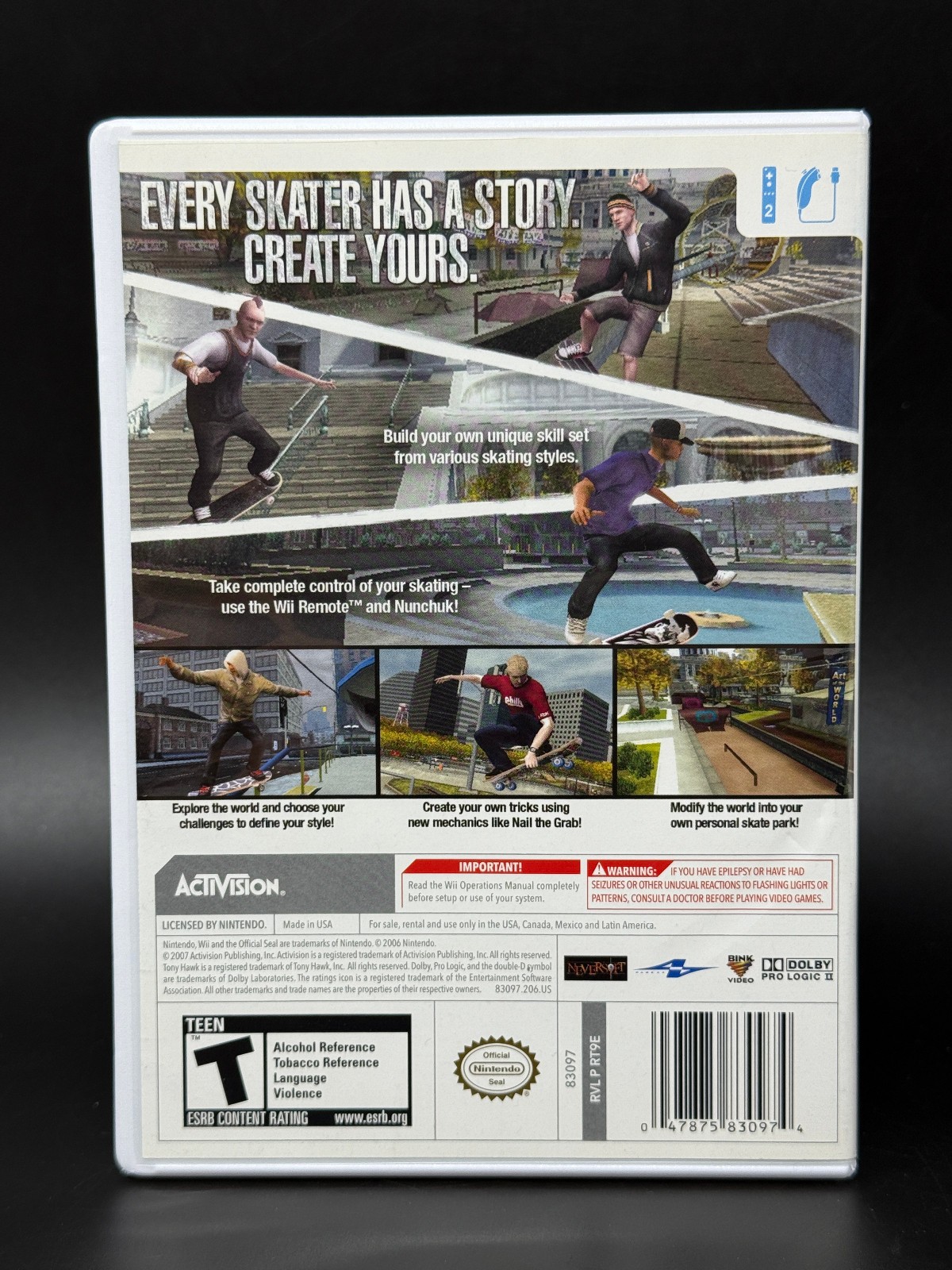 Tony Hawk's Proving Ground (Nintendo Wii) *REPLACEMENT CASE & OEM ARTWORK ONLY