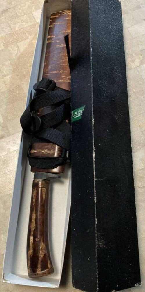 Unused Takeshi Saji Miyabi Black Warrior White Steel Damascus Knife