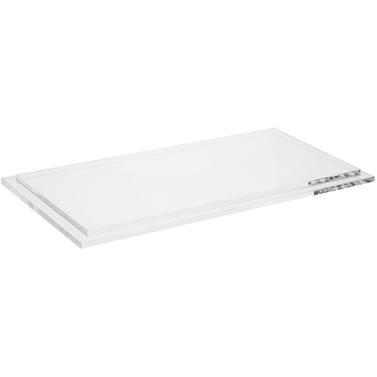 Plymor Clear Acrylic Rectangular Display Base, 10.75" W x 5.75" D x 0.3125" H