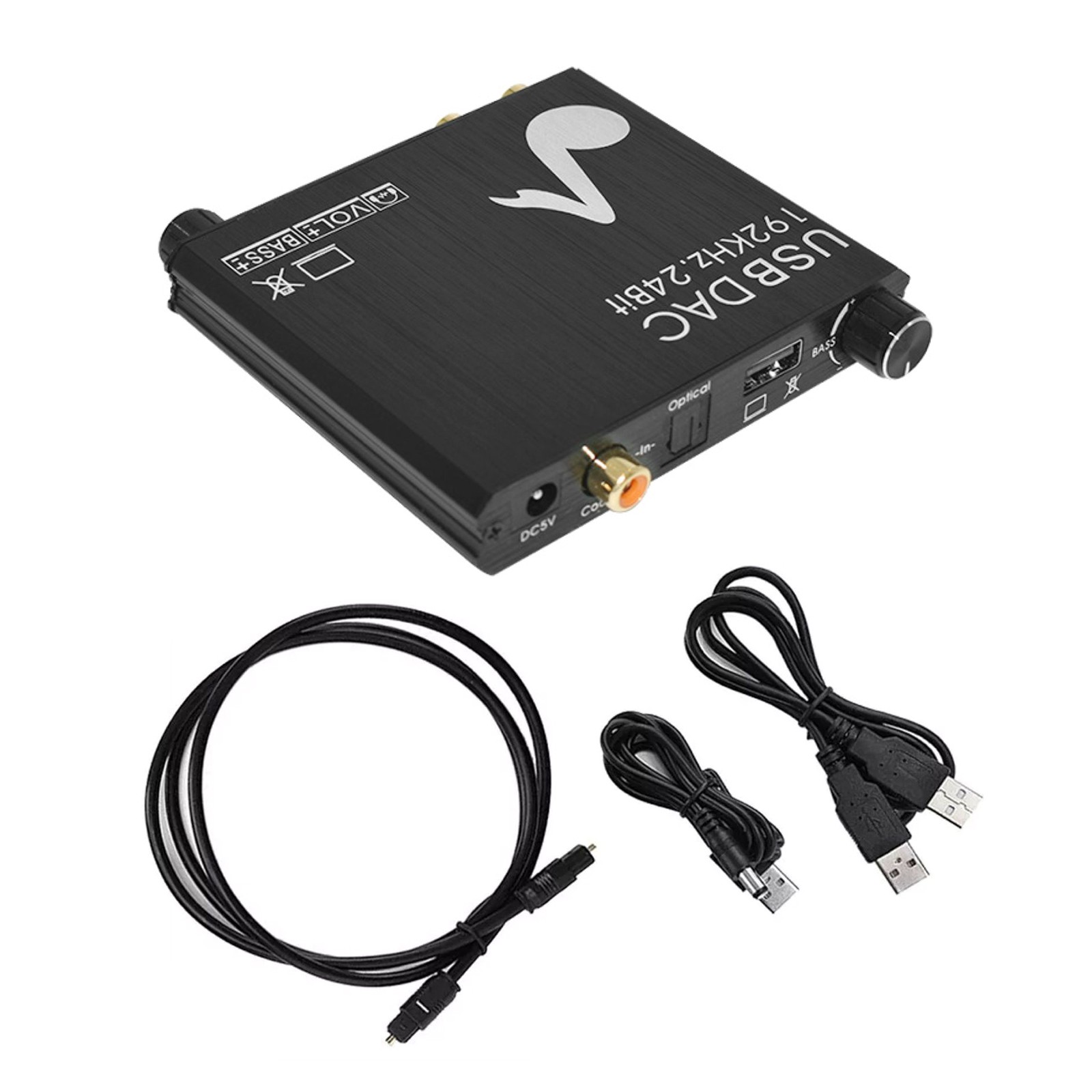 New Aluminium Alloy 24-Bit 192 kHz Optical Digital To Analog Audio Converter
