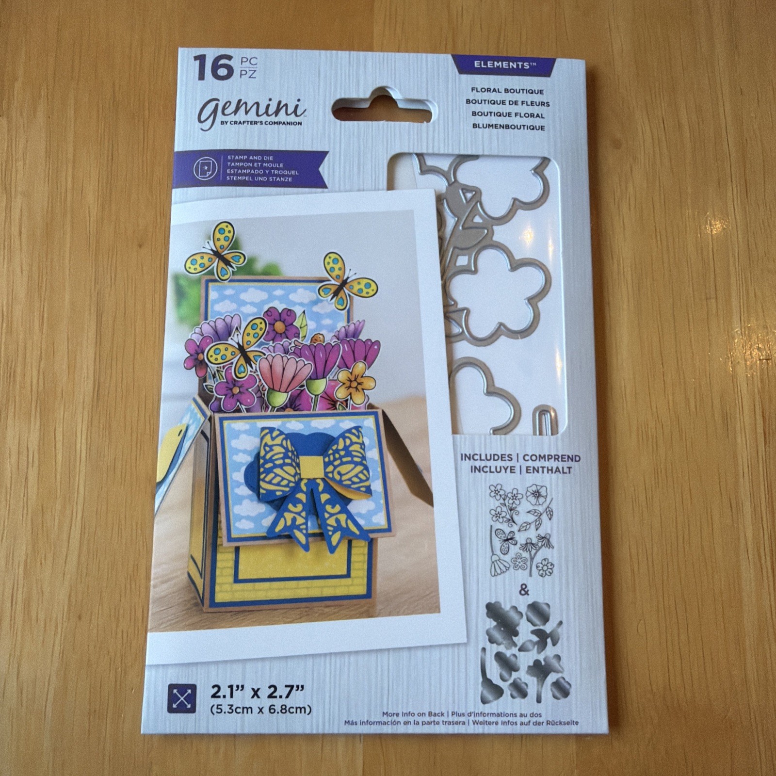 Gemini Crafter's Companion Elements Stamps And Die Set Floral Boutique