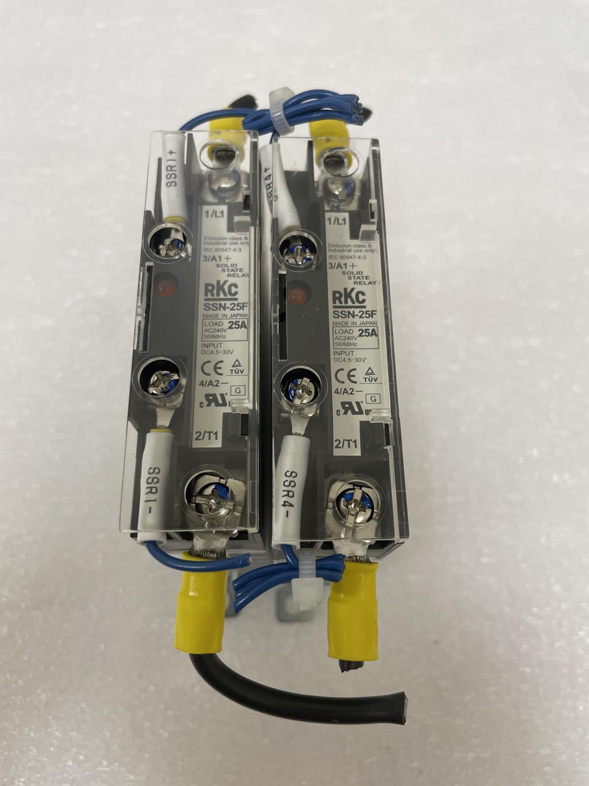 RKC LOT OF 2 SSN-25F 25A SOLID STATE RELAYS