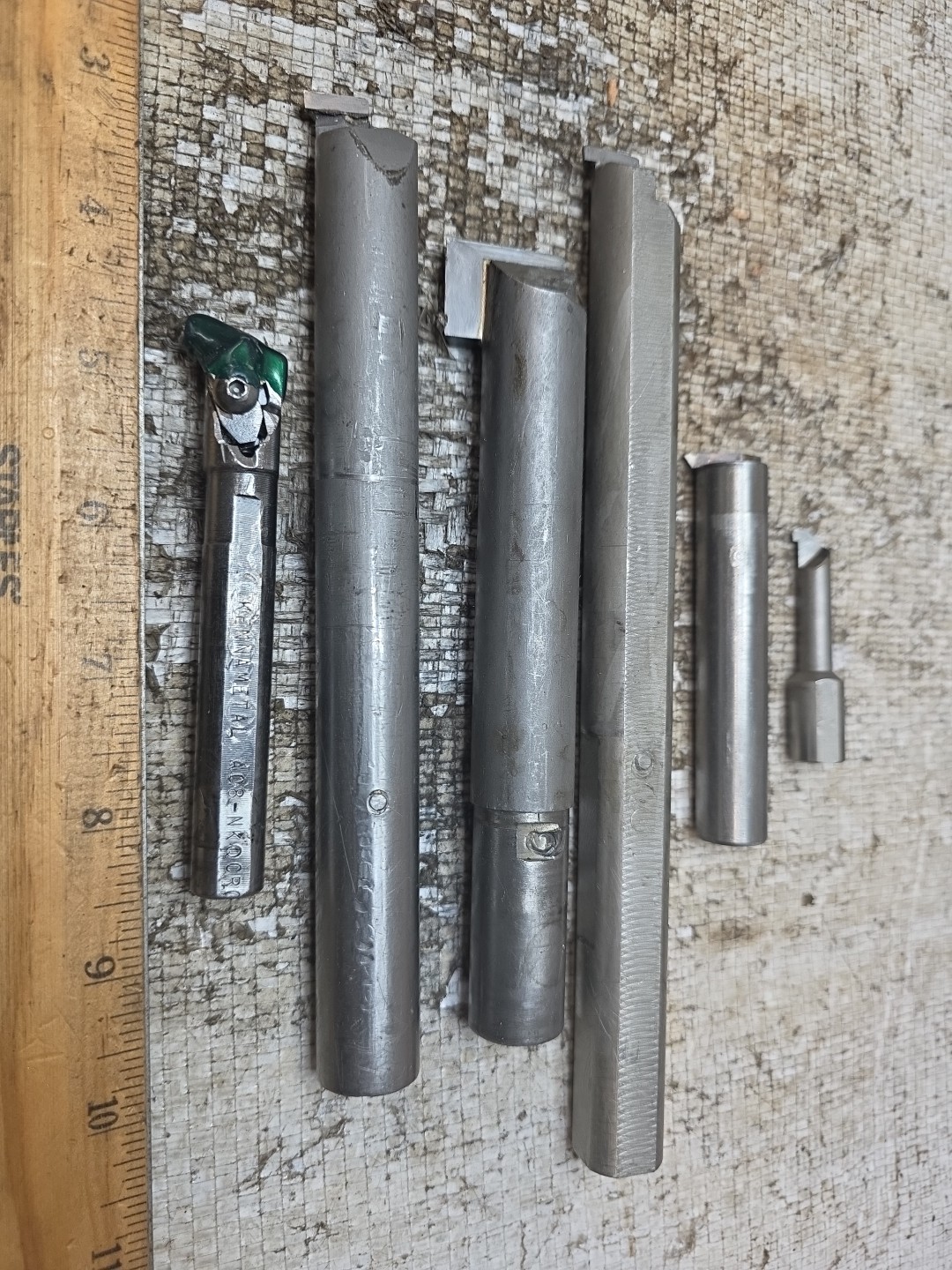 Qty OF 6, MACHINIST  TOOL LATHE MILL BORING BAR Lot, 1 INDEXABLE, 5 CARBIDE TIP