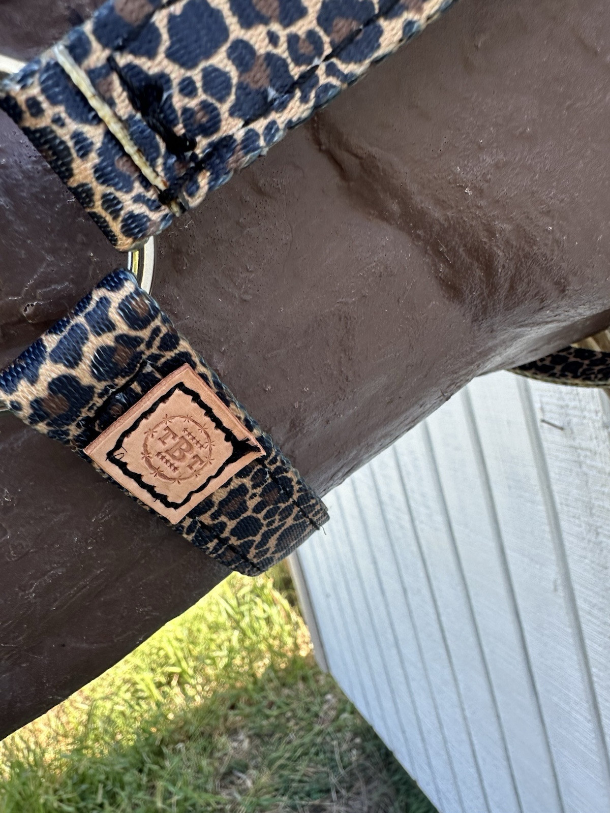 Personalized Nylon Horse Halter Cheetah