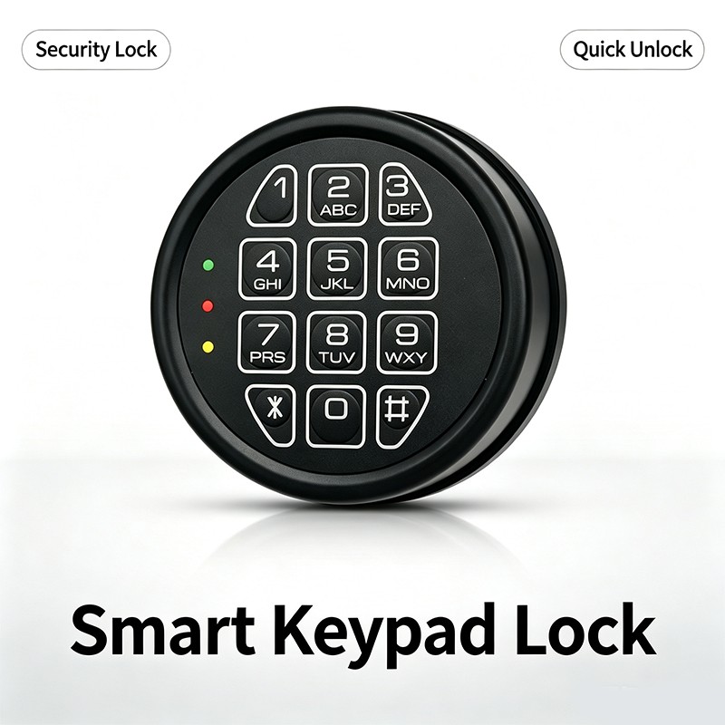 Electronic Gun Safe Lock Replacement Keypad w/ Swing Bolt-Black for Gun Safe Box