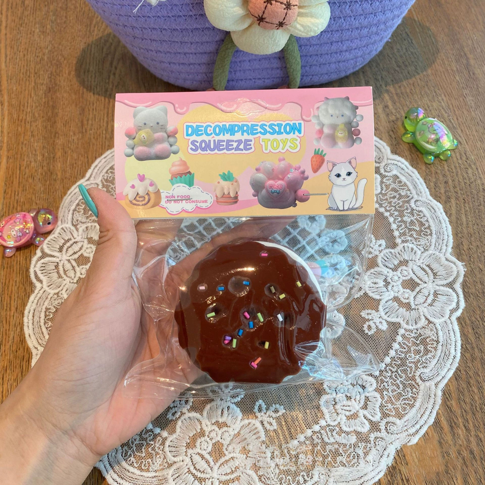 Chocolat Cookie Squishy Squeeze Toy - Decompression Fidget Toy for Kids & Adults
