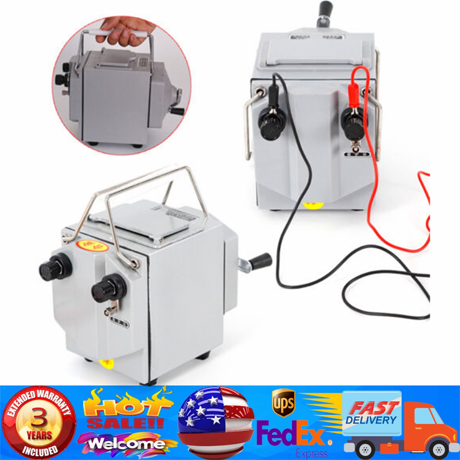 Megohmmeter 1000V Insulation Resistance Tester Hand Crank Megger 1000MΩ US~