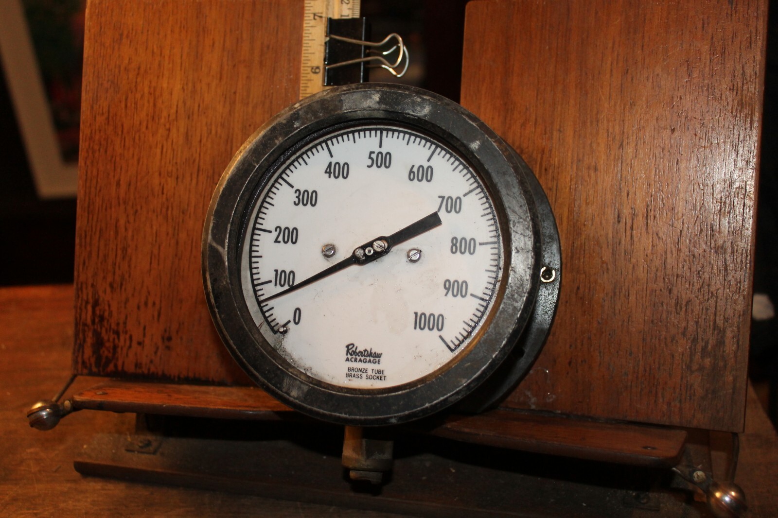 Vintage Robert Shaw Knoxville TN Acragage 1000 Pressure Gauge Fulton Sylphon