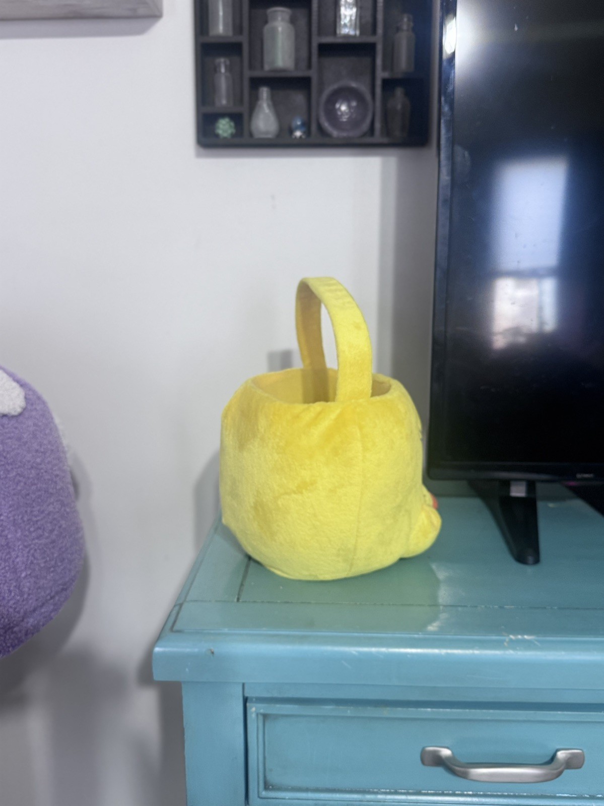 Looney Tunes Tweety Bird Plush Easter Basket Halloween Treat Bag Yellow Atico