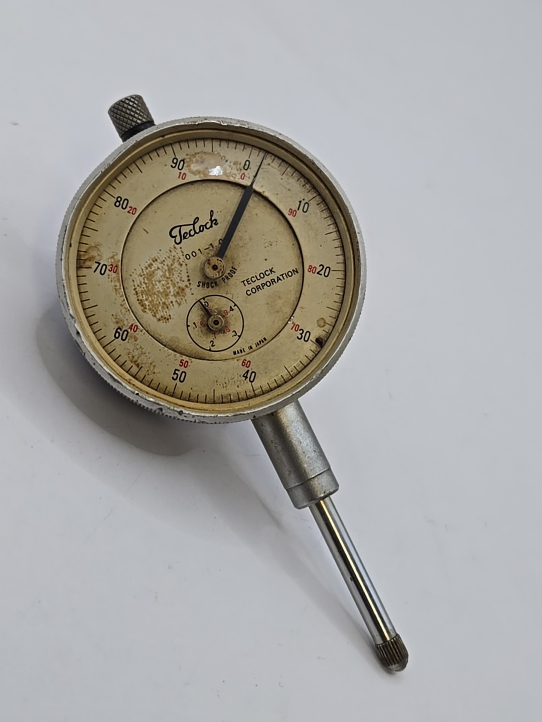 Teclock 1.0-001 Dial Test Indicator .001" Graduation Japan Used NO GLASS