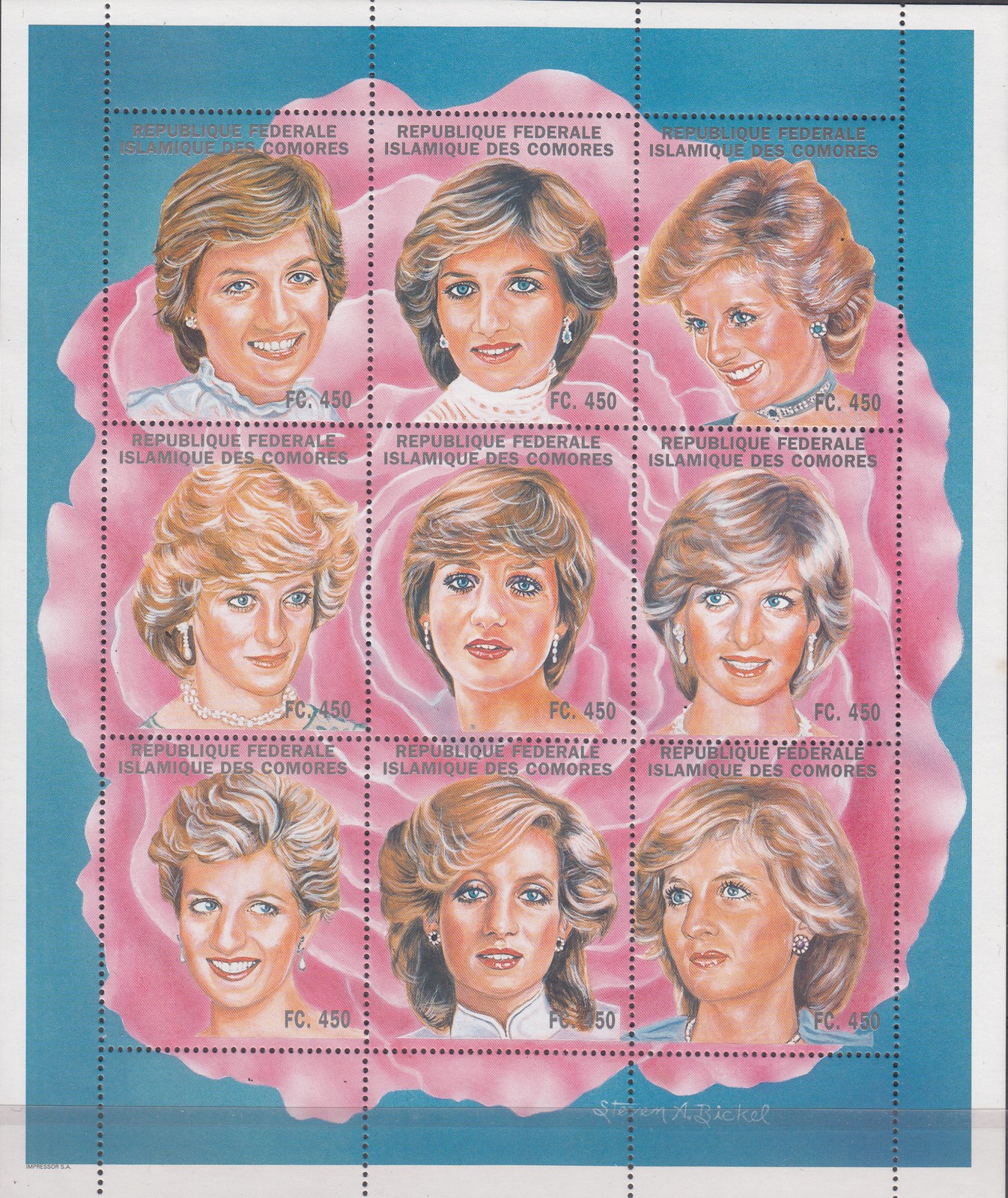 W COMORO 0835J LADY DIANA MEMORIAL