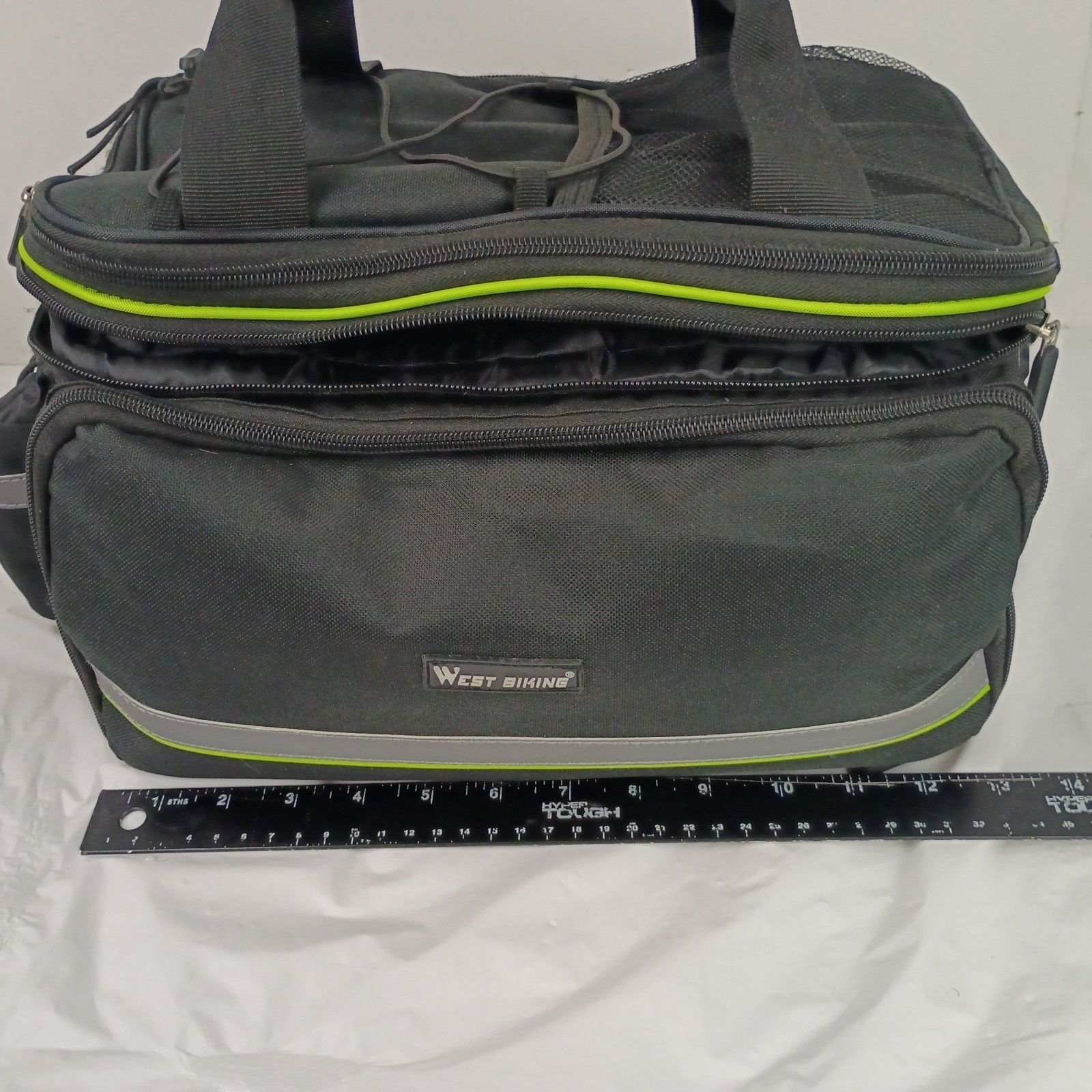 West Biking 35L Large Waterproof Multi-Function Bicycle Rack Pannier Bag Black