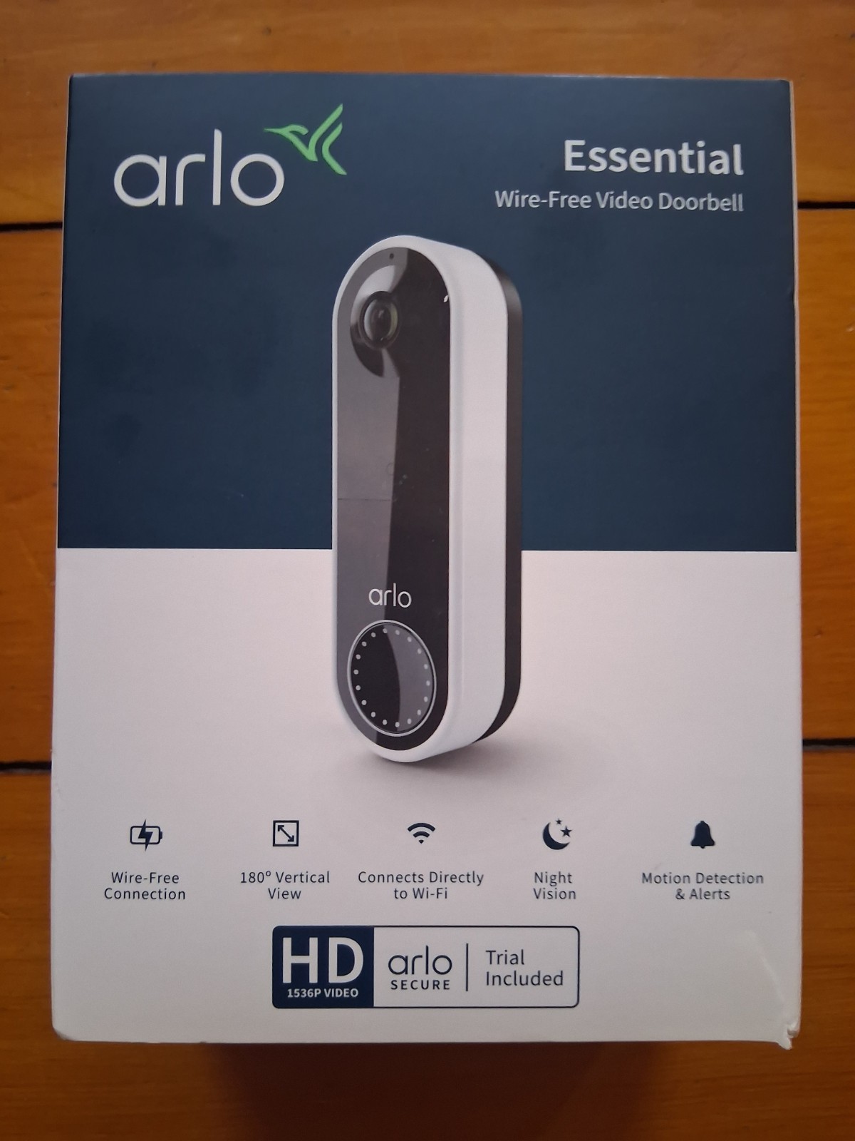 Arlo Essential AVD2001 Video Doorbell Wire Free White Wireless New