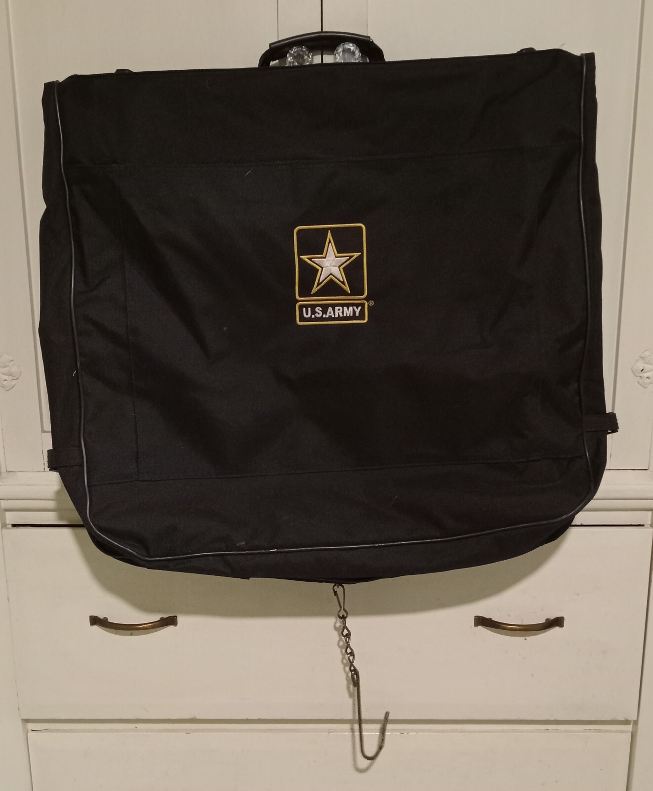 US Army Garment Bag Black Foldable Military Suit Carrier