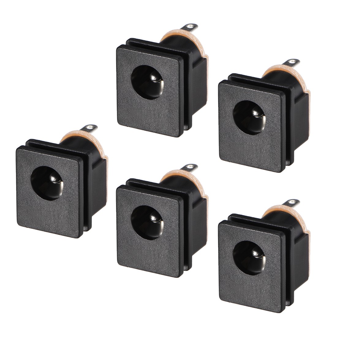 5 x DC-015 5.5mmx2.1mm DC Power Jack Socket 3 Pin Female Panel Mount Connectors