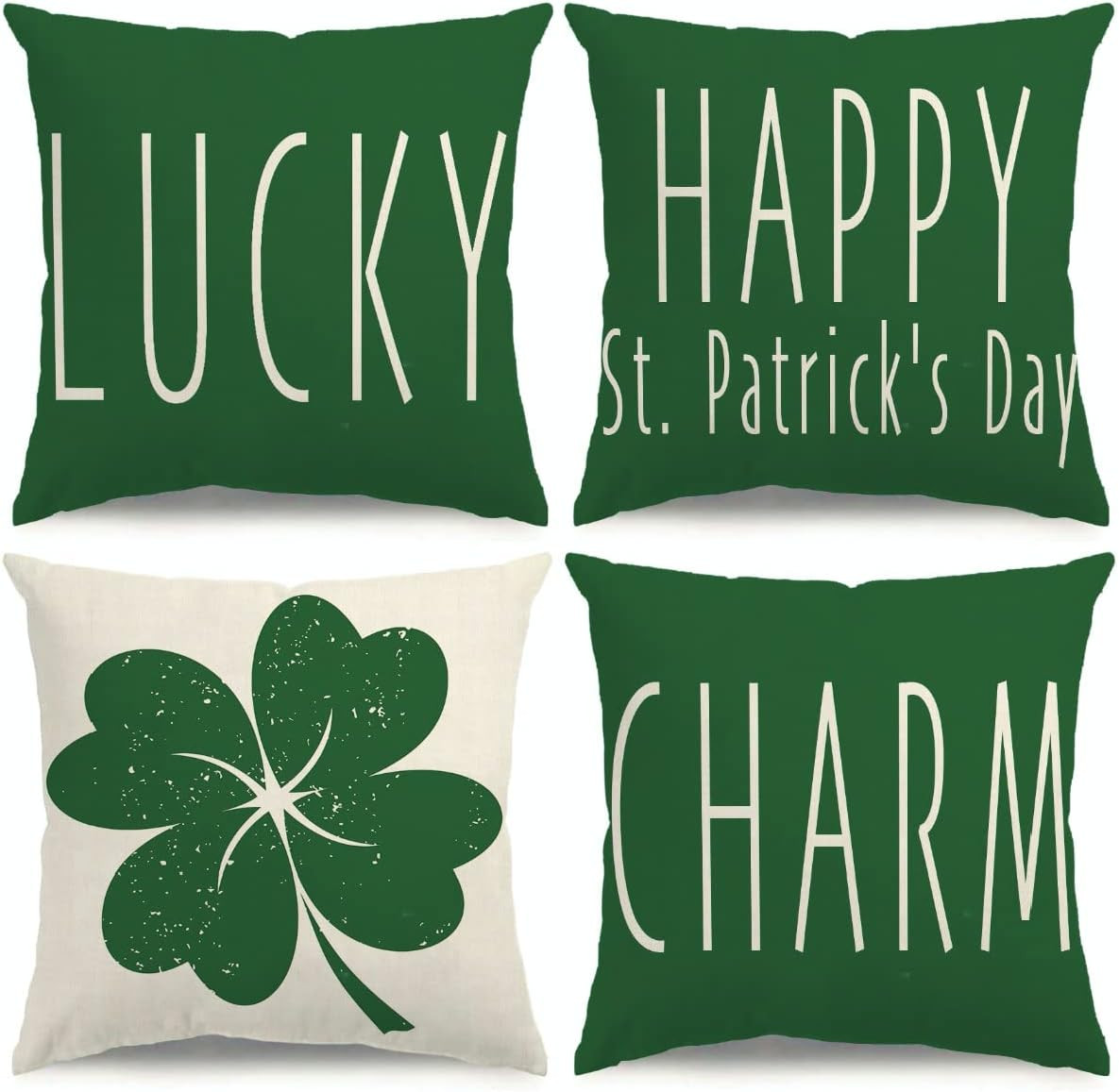 St Patricks Day Pillow Covers 18X18 Happy St Patricks Day Decorations Lucky Char