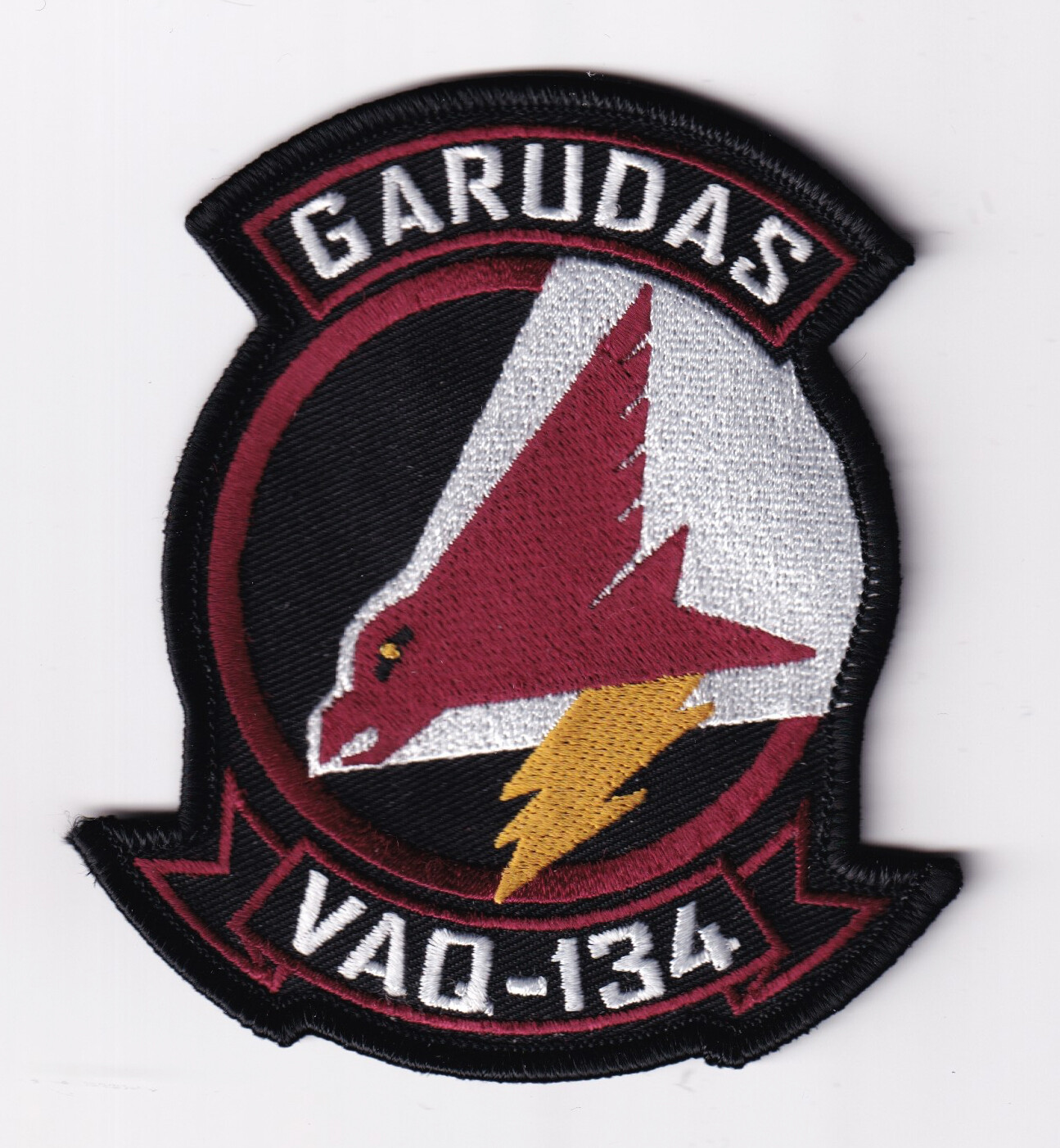 VAQ-134 Garudas  Squadron Patch - With Hook and Loop, 4"