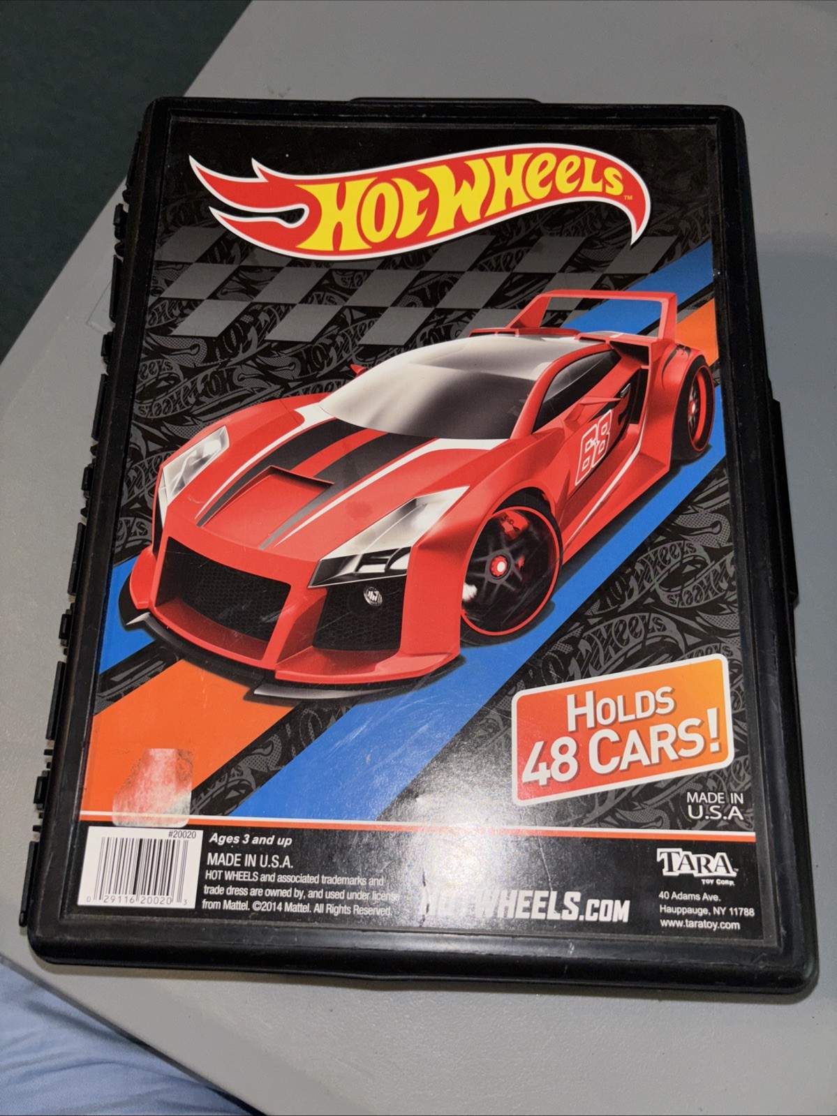 Hot Wheels 48 Car STORAGE CASE with Handle 2014 EMPTY NO CARS Used But Nice