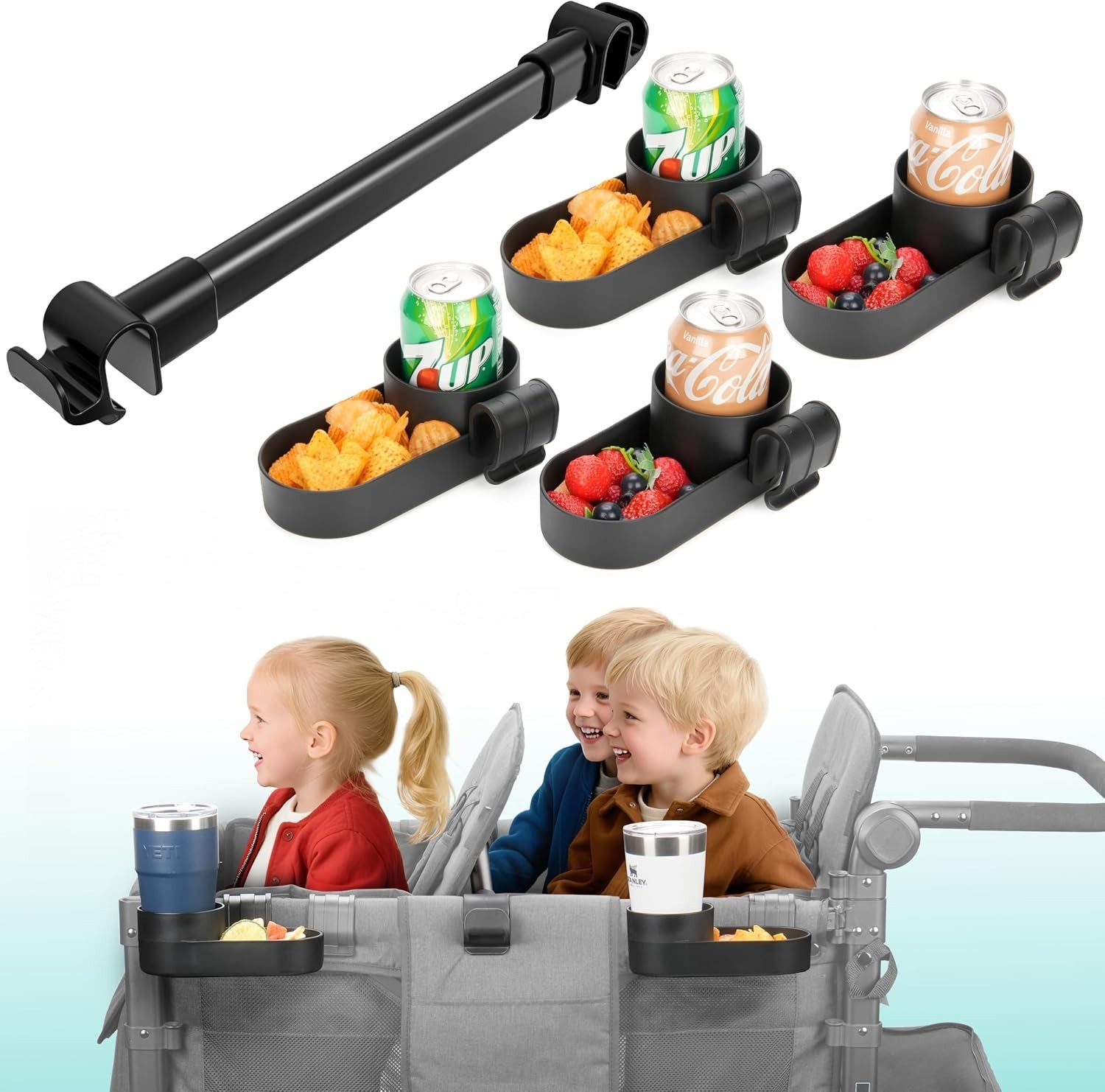 Wonderfold Wagon Accessories Pack - Support Bar + Tray
