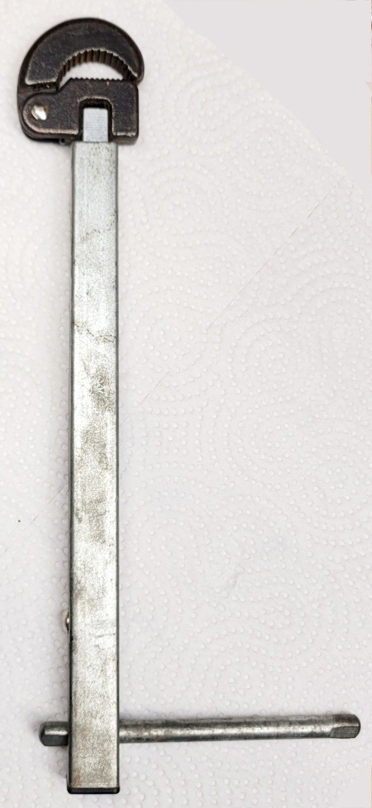 Vintage Adjustable Basin Wrench ~ Square Handle ~ Free Shipping!