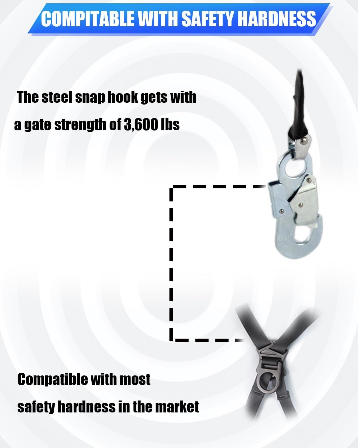 🔥🔥 33FT Web Self Retracting Lifeline, No Tangle Lightweight Housing SR 🔥🔥
