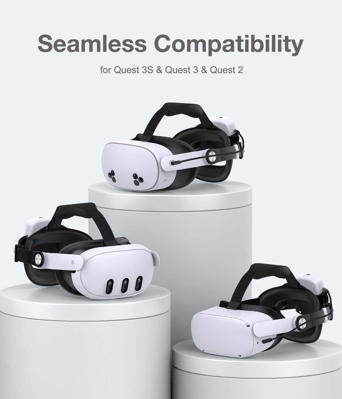 7500mAh Battery VR Head Strap for Meta Quest 2/Quest 3S/Quest 3 Replacement
