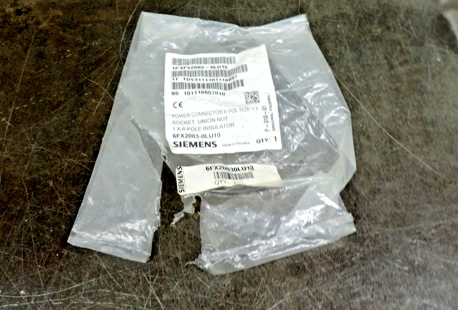 Siemens 6 Pole Power Connector Plug 6FX2003-OLU10