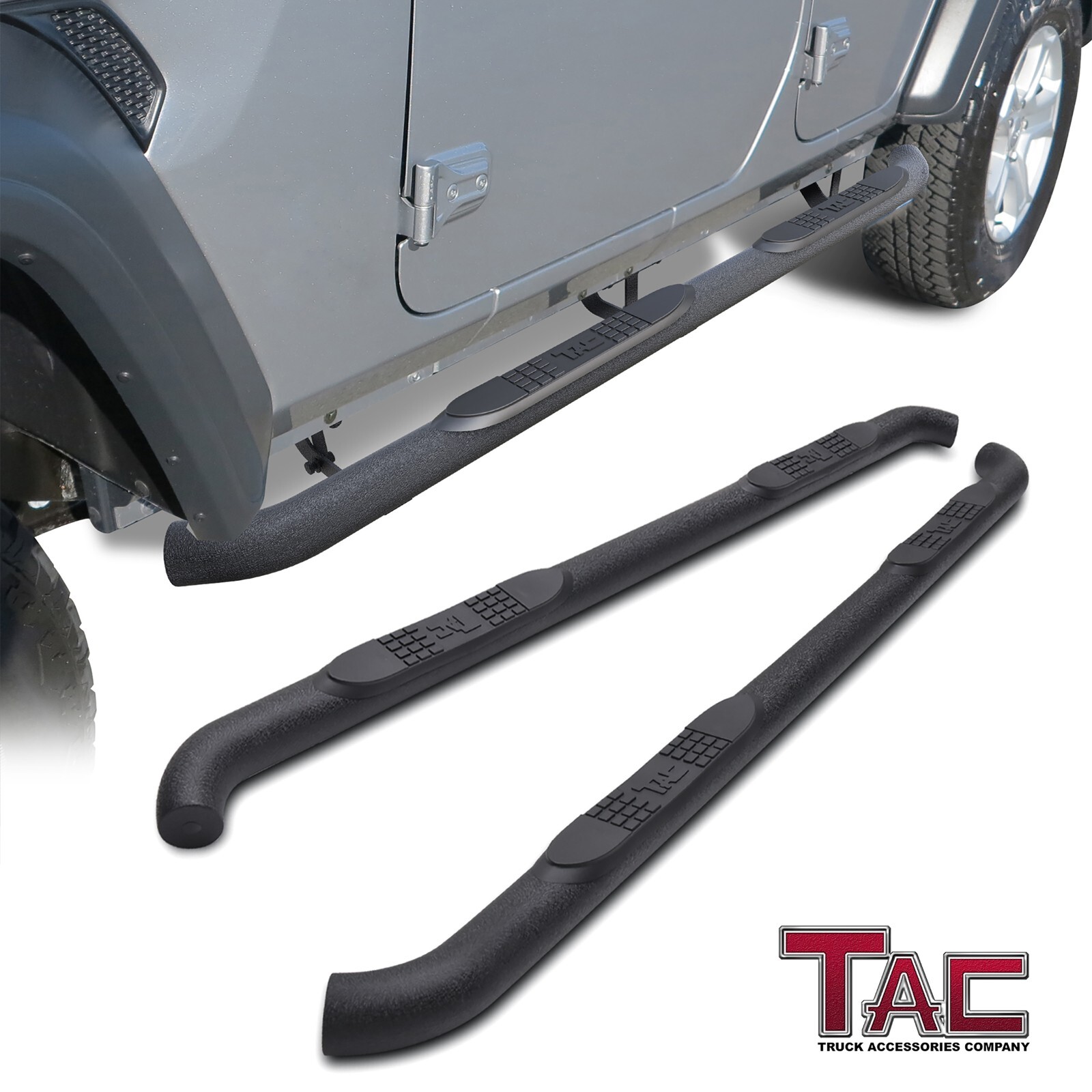 For 2005-2026 Nissan Frontier Crew Cab 3" Texture Side Step Rails Running Boards