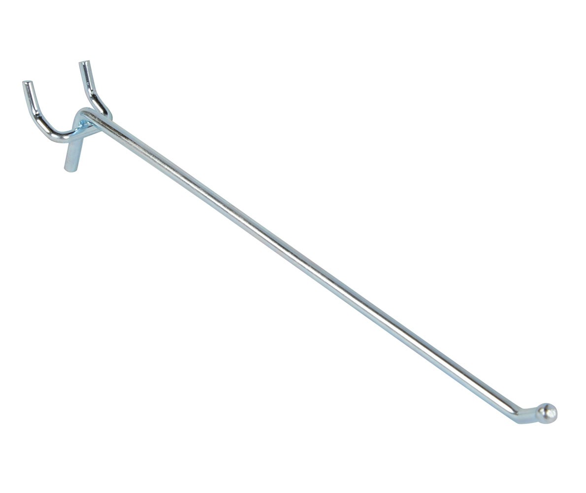 SSWBasics 10 inch Chrome Peg Hook for ¼ inch Pegboard - Pack of 60- Sturdy