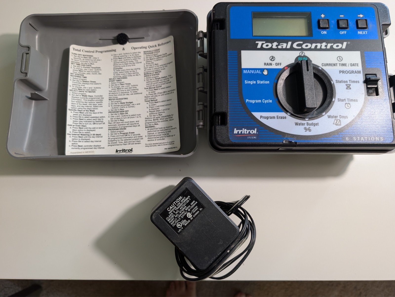 Irritrol System Total Control TC-6IN-B 6 Station Sprinkler Controller - Tested