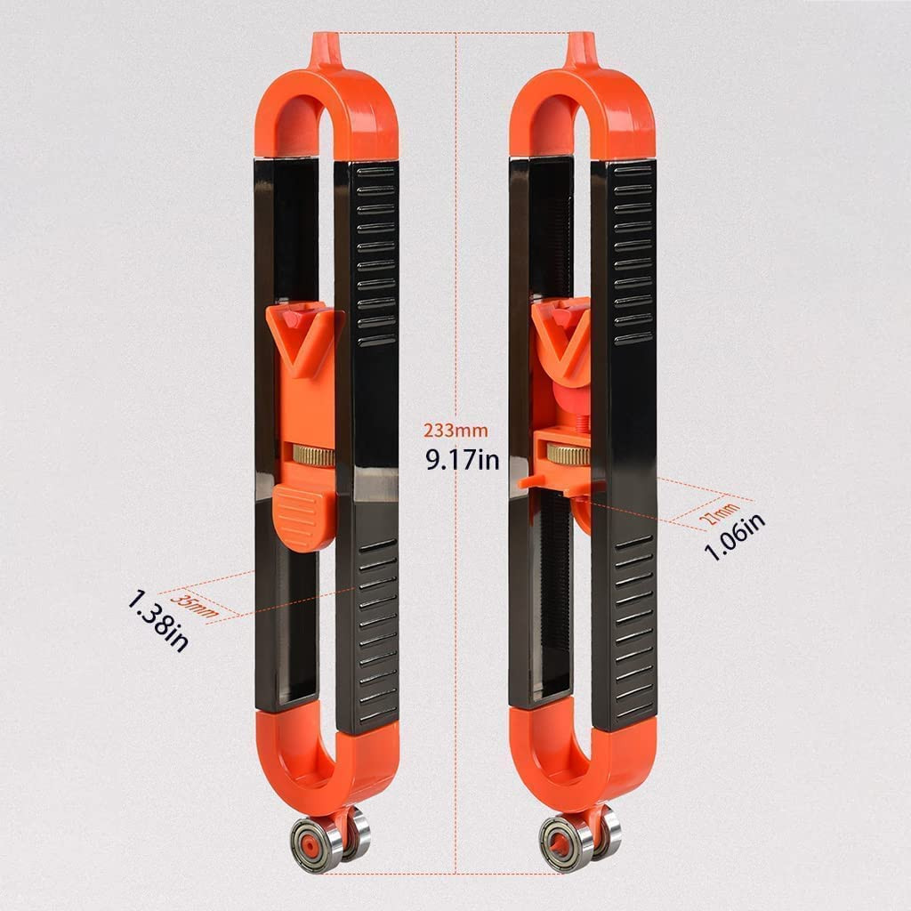Precise Contour Scribe Tool with Lock for Pencil - Woodworking Edge Corner Measu