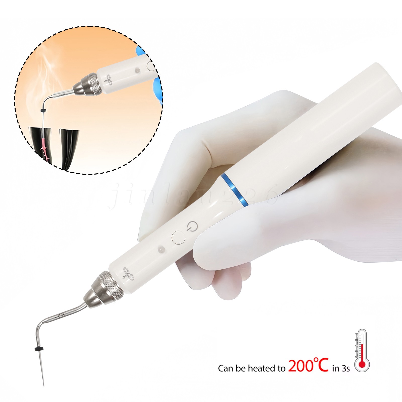 Dental Gutta Percha Obturation System Endo Heated Pen w/ 2 Tips