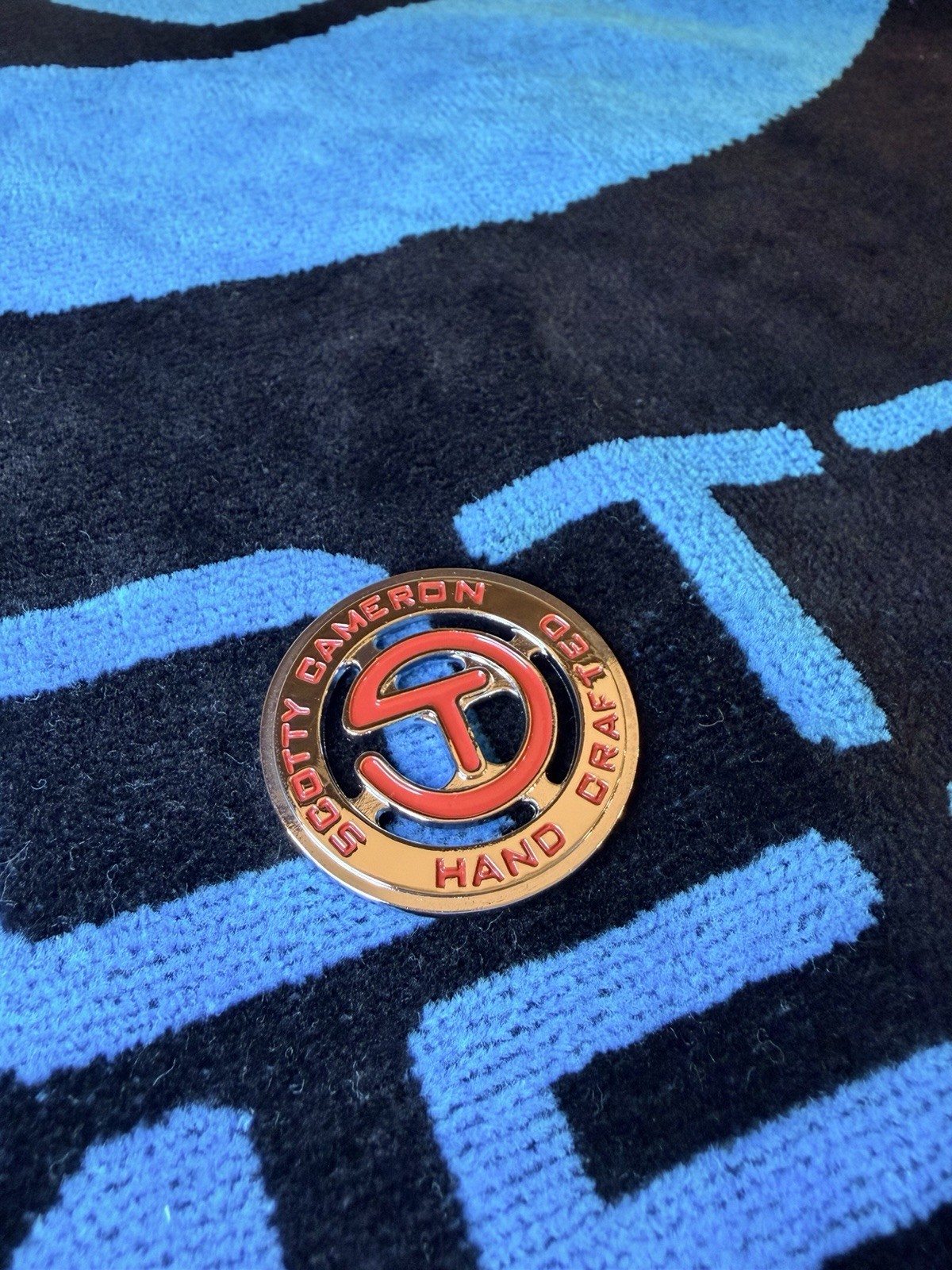 Scotty Cameron Tour Use Only Poker Chip Golf Ball Marker Metal Red/Blue/Silver