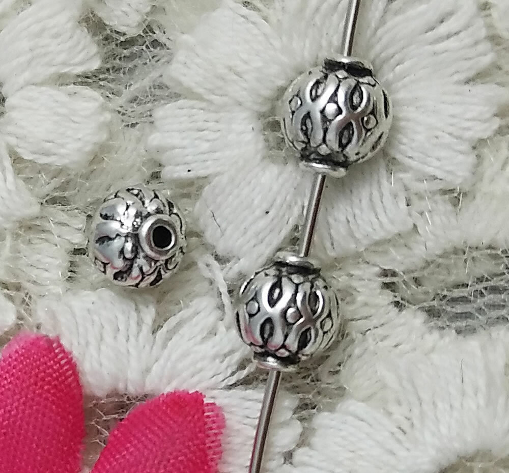 Free Ship 140 pcs Antique silver nice spacer beads 6.5x6mm H-2873