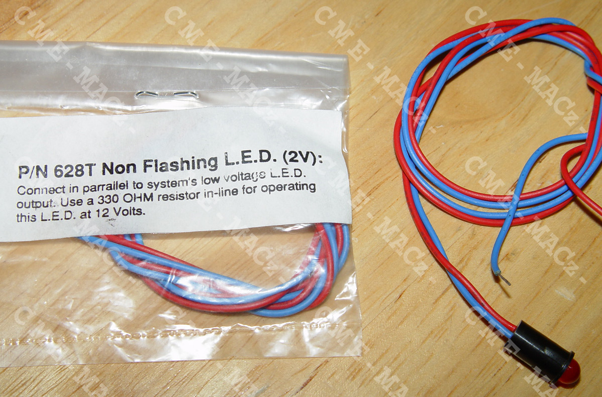 🚨(2) LED Red SMALL Base (2V) NON Flashing NO Plug DEI 628T🚘VIPER & Others⭐NEW