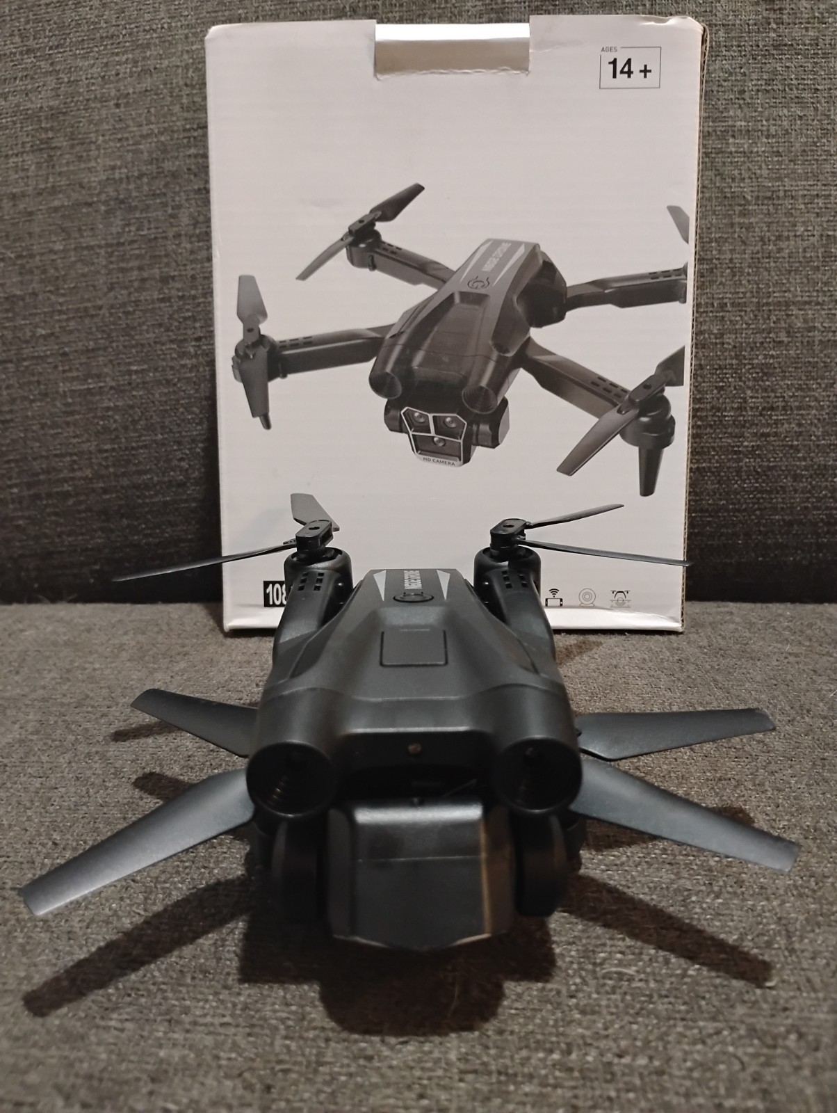 Mini Black Drone RC Quadcopter with Camera 1080PHD, And With Remote Controller,