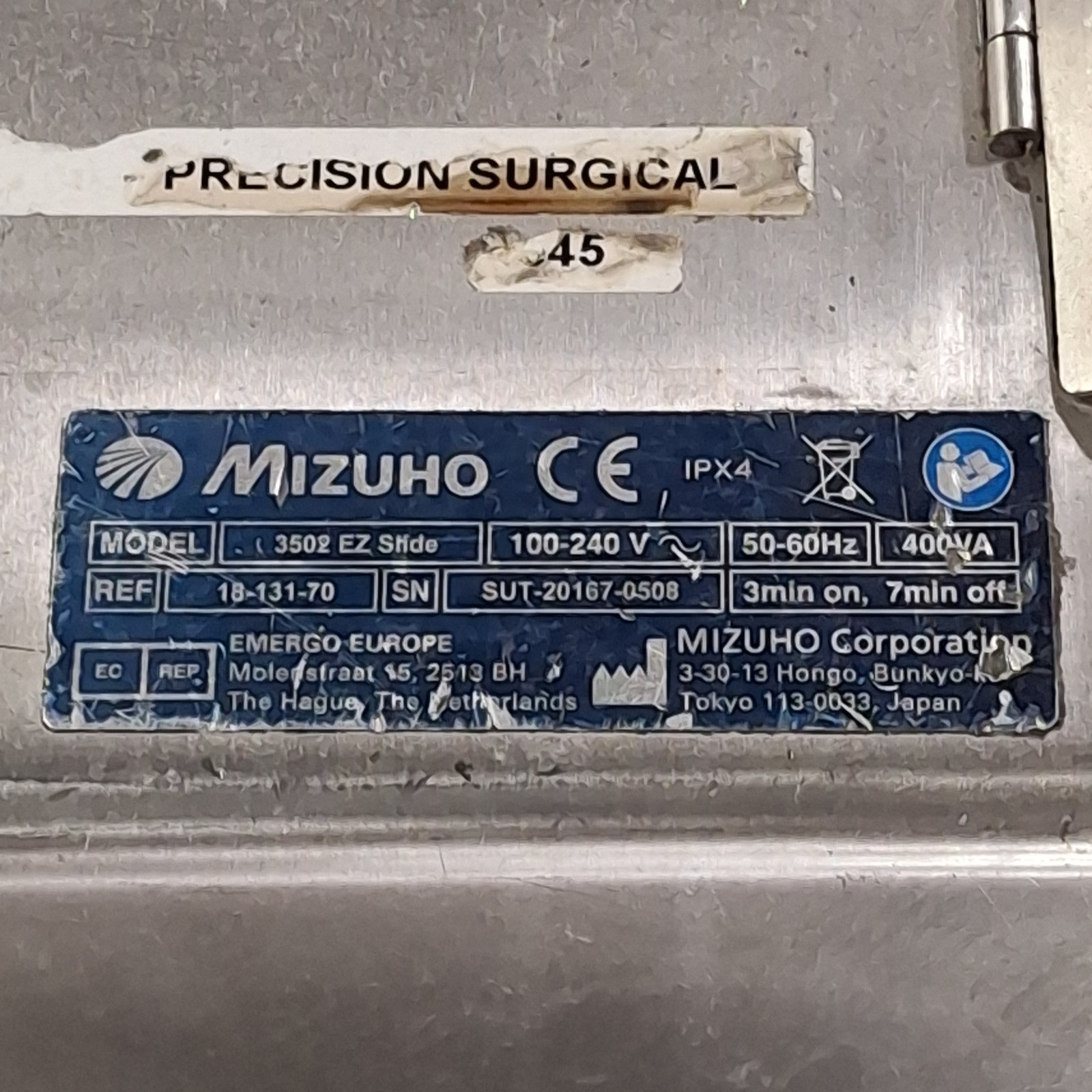 Skytron 3502EZ Slide Surgical Table