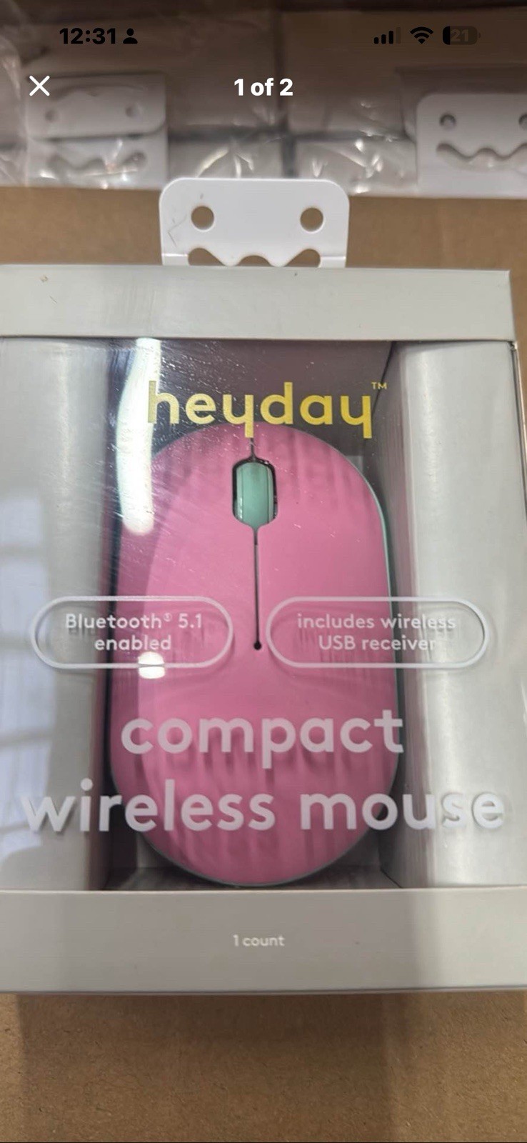 Heyday Compact Wireless Mouse New Bluetooth enabled - Candy Pink