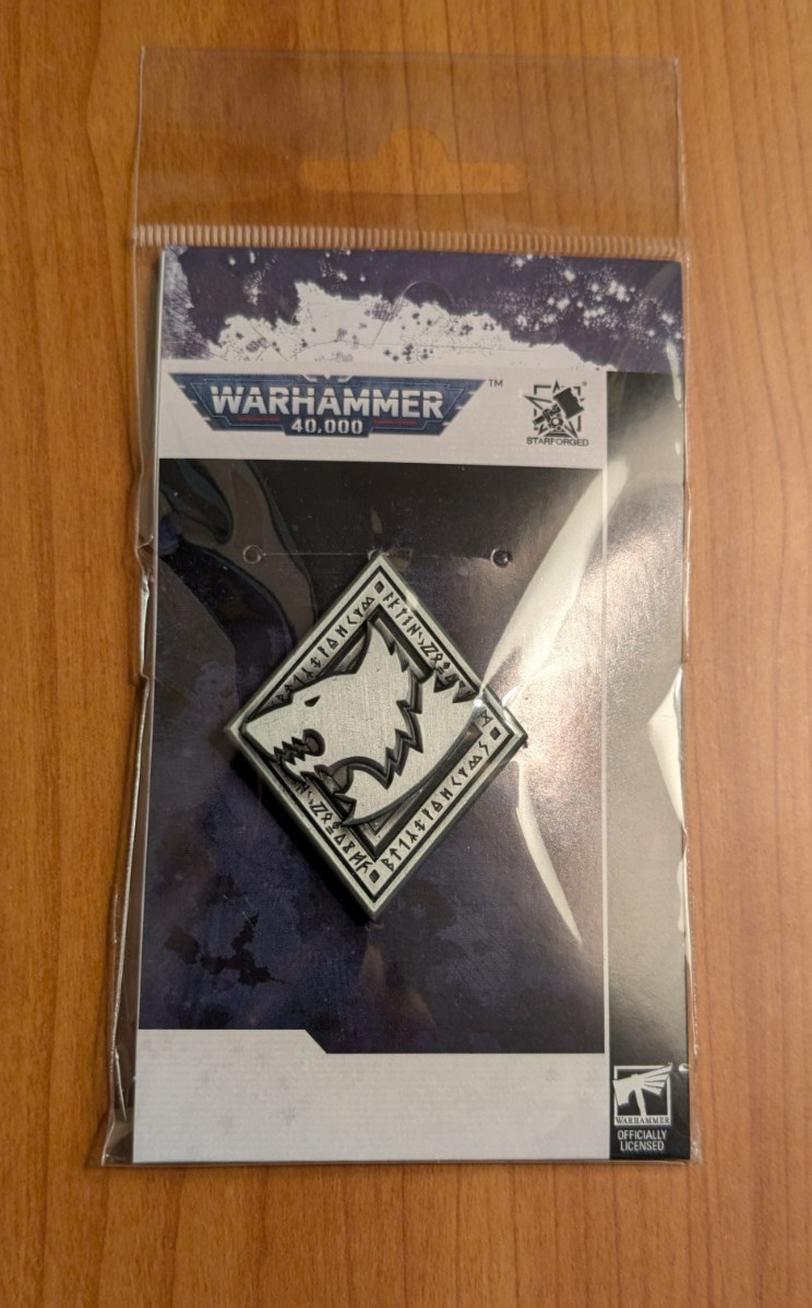 Space Wolves chapter icon pin badge warhammer 40k starforged space marines
