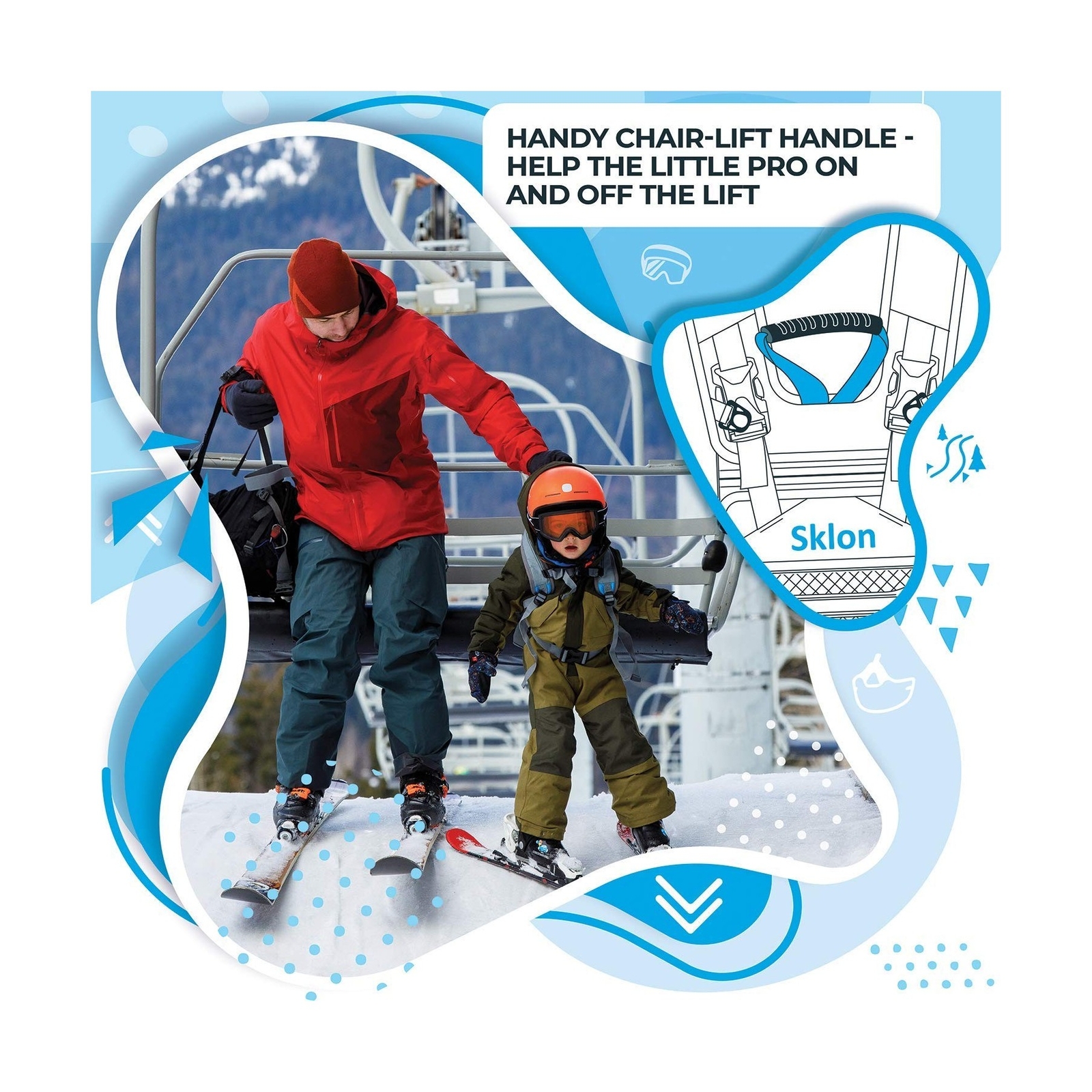 Ski & Snowboard Training Harness + Ski & Pole Carrier Bundle - Teach Your Chi...