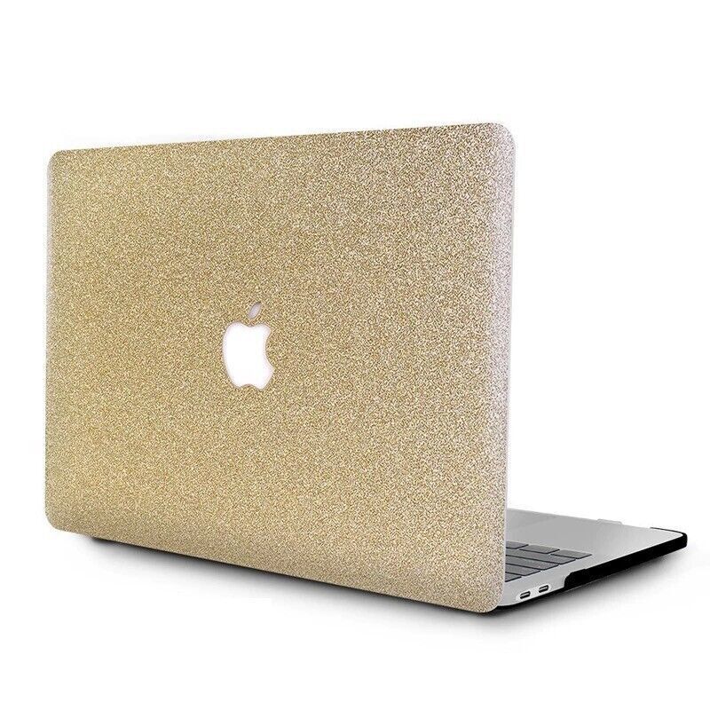 Protect Bling Gold Glitter Cover Case For Macbook M3 Air 13 15 Pro 16 14 11 12"