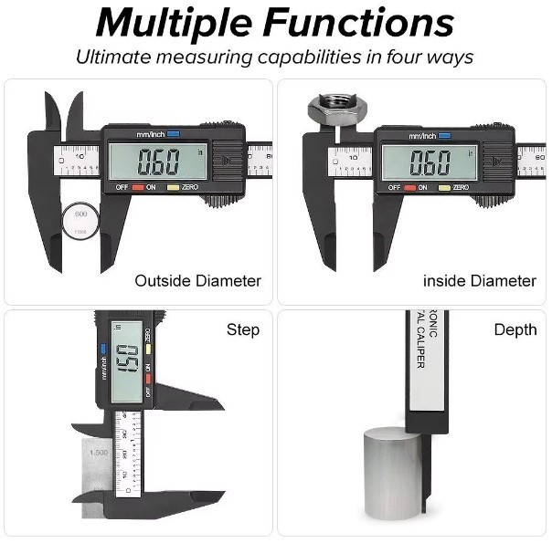 Digital Caliper Micrometer LCD Gauge Vernier Electronic Measuring Tool