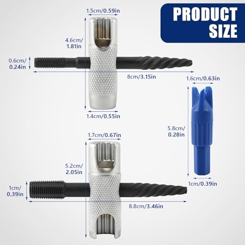 2 Pcs Grease Fitting Tool Set, 4 in 1 Grease Zerk Fitting Tool with Cleaner,